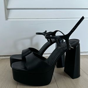 zara chunky heels